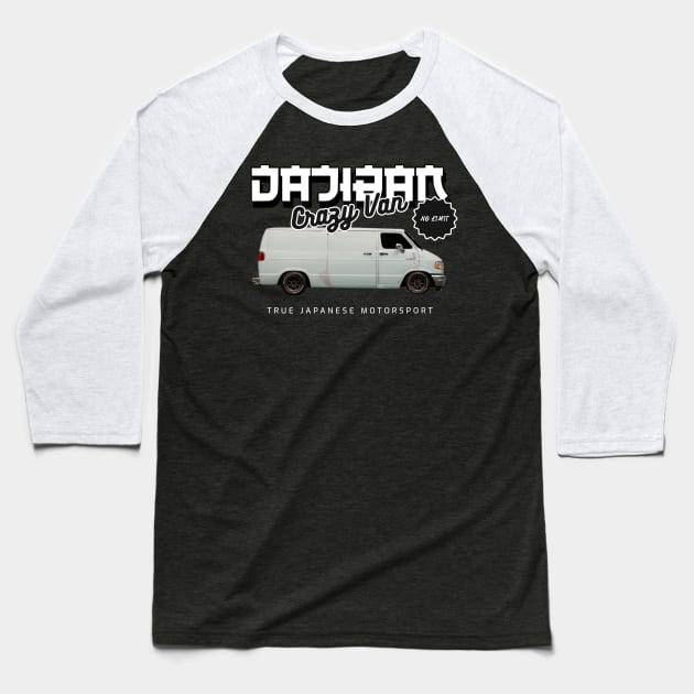 DAJIBAN JAPANESE RACING VAN Baseball T-Shirt by Cult Classics